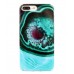 iPhone 7 Plus - TPU IMD Soft Full Case Printing Protective Cover Case - Green Black Crystal Stone Pattern
